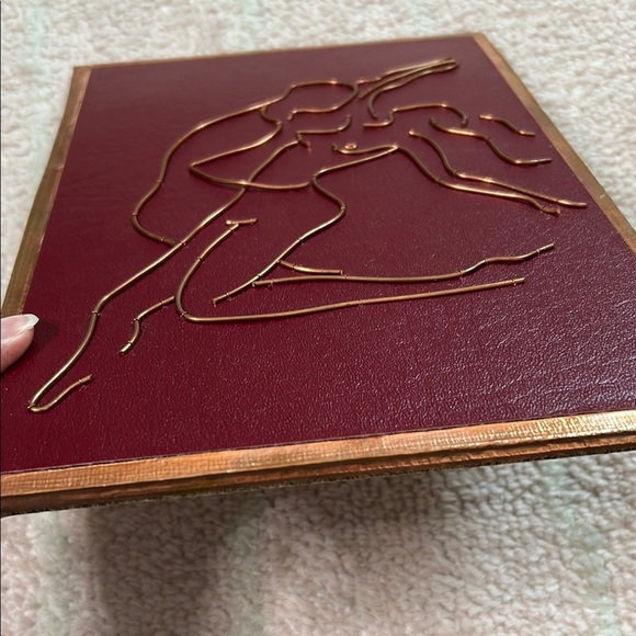 Artist Signed Copper Wall Art Red and Gold John Schtakleff 11.75"x8" - Picture 15 of 16